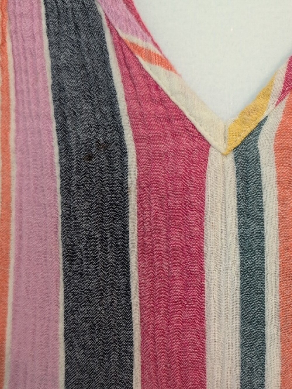 Marine Layer Pink, Yellow & Gray Striped Tank - Picture 3 of 7